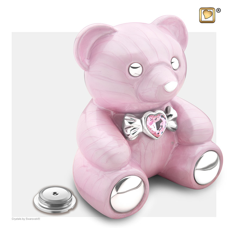 LoveUrns Baby Urn Roze Teddybeer (0.420 liter)